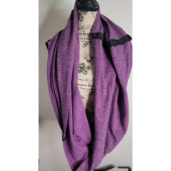 Lululemon OS Snap Scarf Wrap Infinity Heather Purple One Size Womens Athleisure - Picture 1 of 10